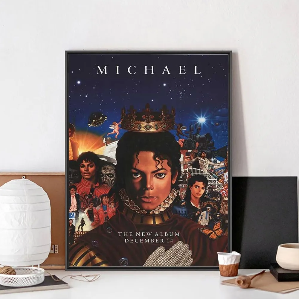 Michael Jackson Poster No Framed Poster Kraft Club Bar Paper Vintage Poster Wall Art Painting Bedroom Study Stickers