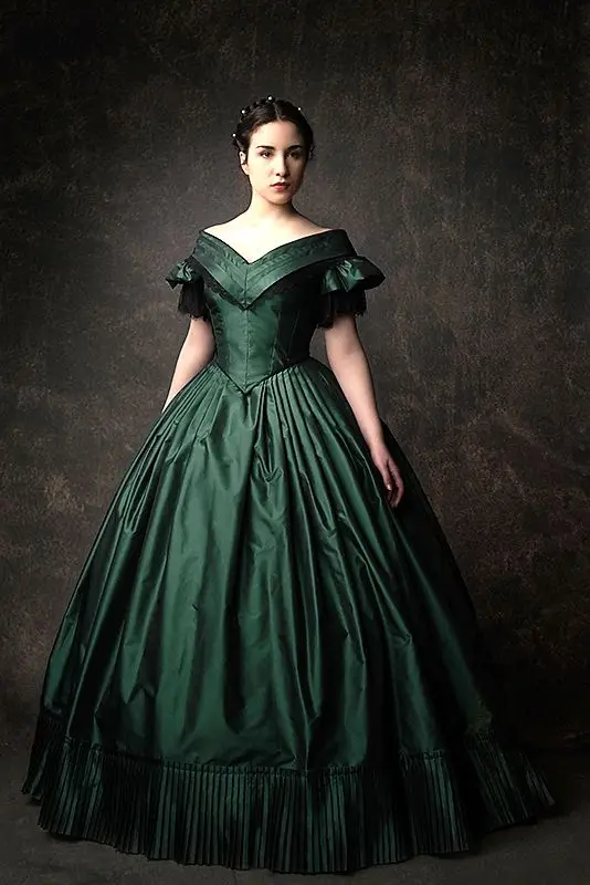 Victorian Fancy Dress Gown Medieval Queen Dress Tudor Dress Costume Gothic Civil War Southern Belle High Waistline Ball Gown