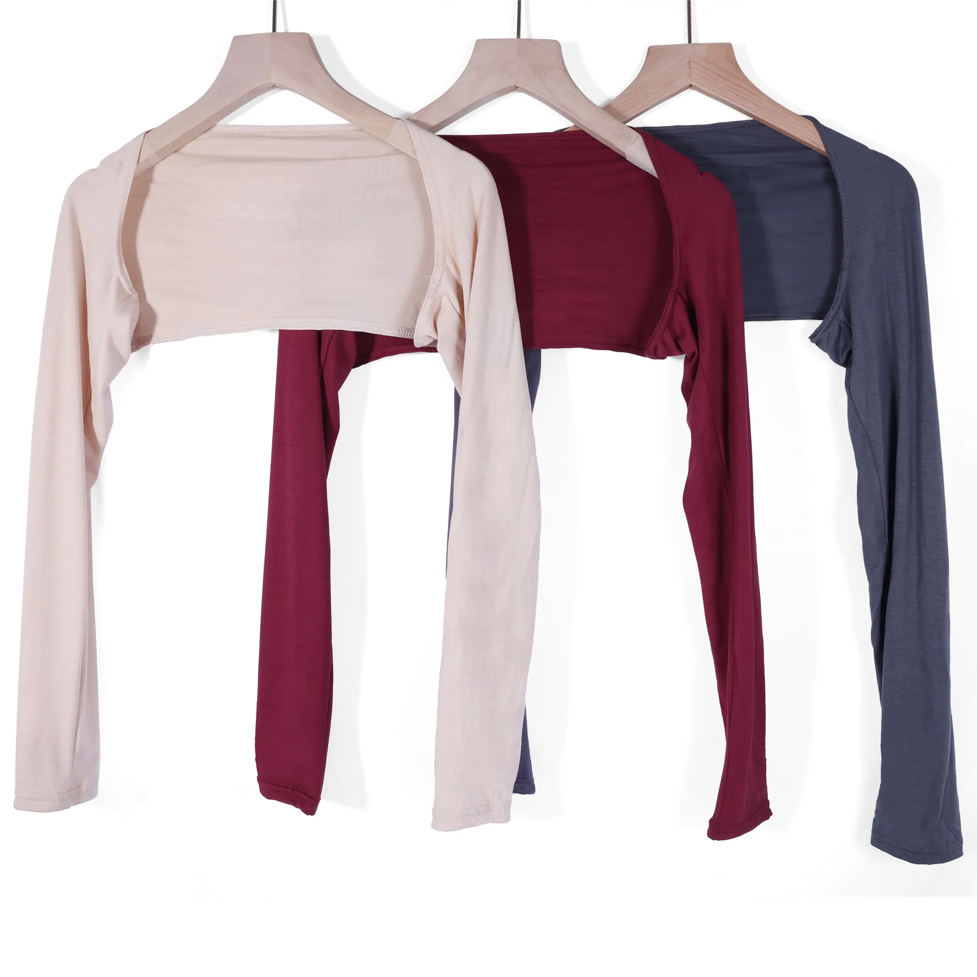 

[Высококачественный мерсеризованный хлопок] Верхняя блузка Солнцезащитный кардиган Шаль Короткая трикотажная рубашка с кондиционером и длинным рукавом