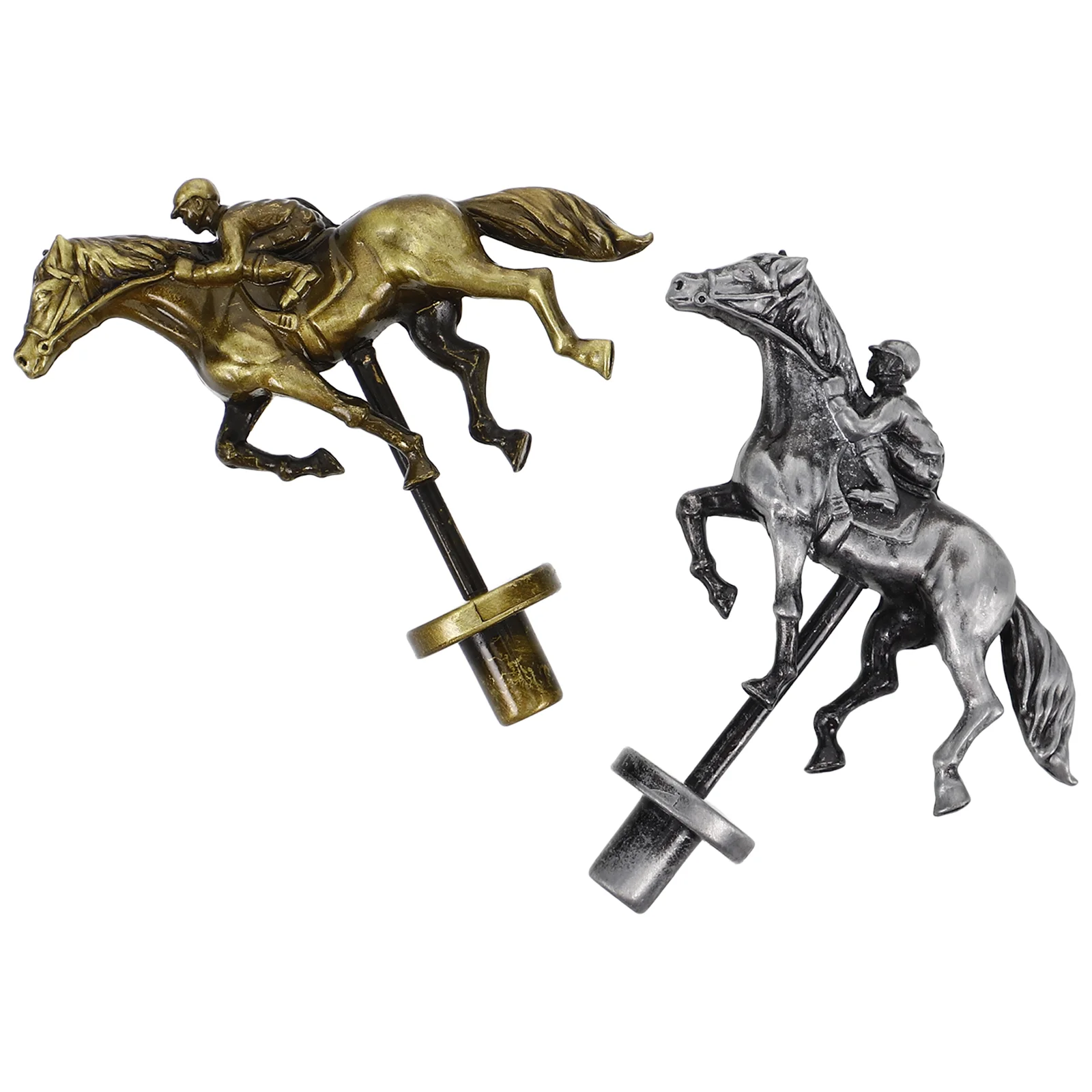 2 Pcs Horse Racing Chess Pieces Board Game Toys Checkerboard Games Alloy Statue