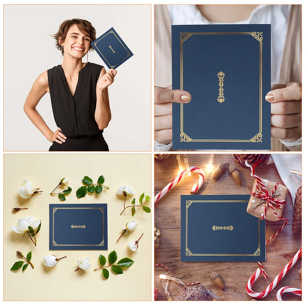 3 قطعة حاملي الشهادات غطاء الورق المقوى الممتاز لشهادة الدبلوم A4 مجلد تخزين المستندات جائزة الأكمام الواقية