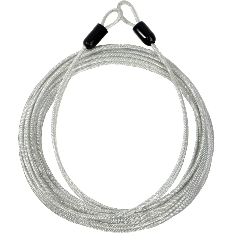 

m 1 8-дюймовый плетеный защитный кабель со стальным покрытием, безопасный кабель с большим замком, провод с двойной петлей (30 футов)