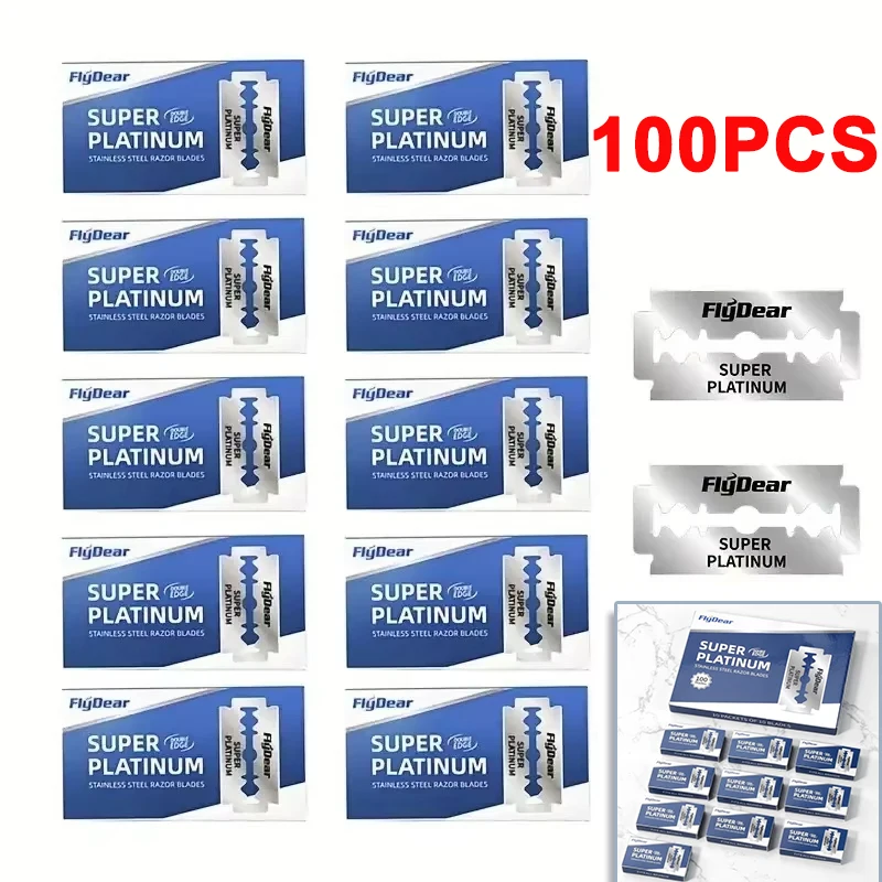 Safety Stainless Steel Men's Razors Blades Classic Double Edge 10-100PCS Razor Blades For Professional Barber Hair Removal Tools