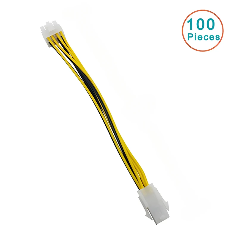 100PCS/LOT 18cm ATX 4 Pin 4Pin to 8 pin 8Pin EPS 12V ATX Motherboard Power Supply Adapter Converter Cable