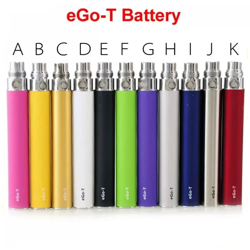 5ชิ้นแบตเตอรี่บุหรี่อิเล็กทรอนิกส์บุหรี่ไฟฟ้าบุหรี่ไฟฟ้า Ego-T evod แบตเตอรี่650mAh 900mAh 1100mAh สำหรับ MT3 CE4 H2ถังทำละออง
