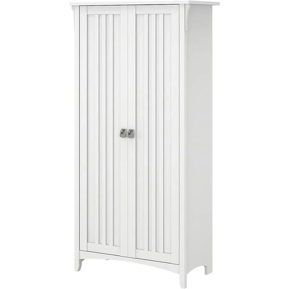 62.95-Inch Storage Cabinet With 5 Shelves Wardrobe Pure White freight Free Armoire Bedroom Furniture Home