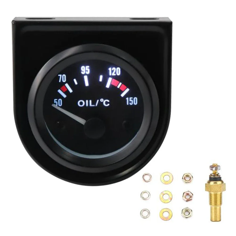 

2" 52mm Pointer Car Oil Temp Temperature Gauge 50-150℃ With NPT 1/8 Sensor LCD Digital Display Car Gauge Interior Parts