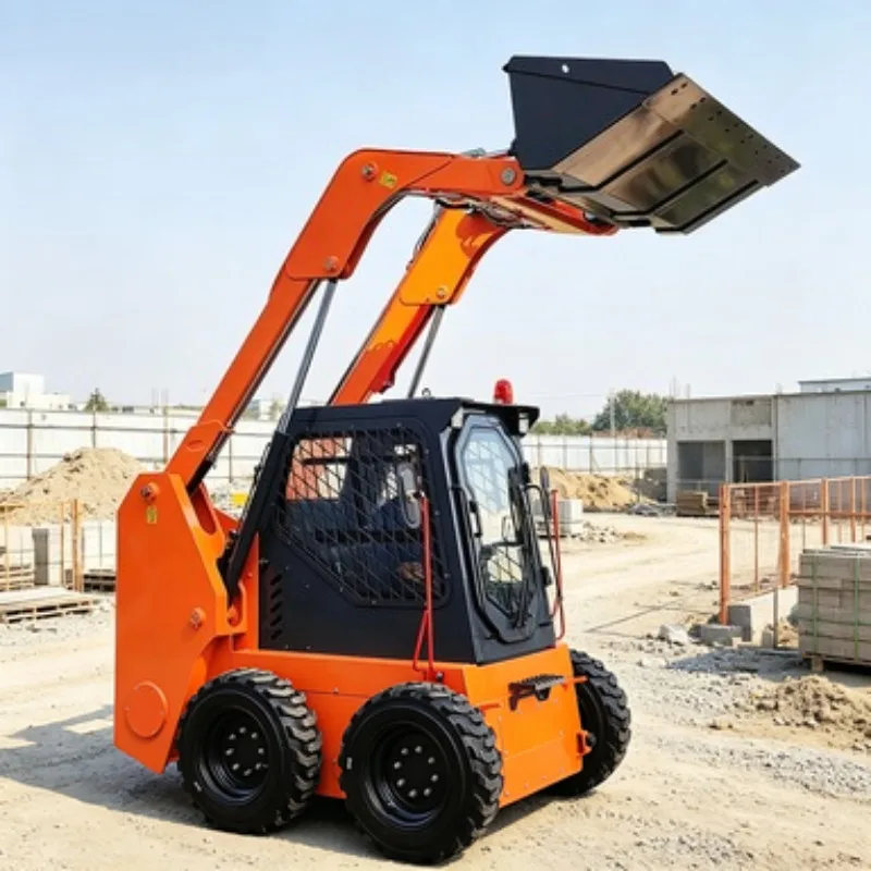 Reliable Pre Owned Skid Steer Loader Mini Skid Steer Compact Wheel Loader for Farm Use