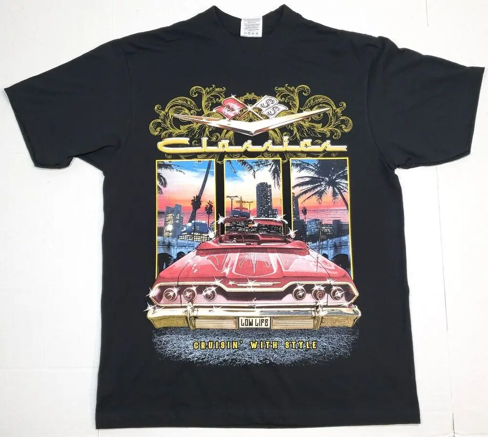 LOWRIDER T-shirt Low Rider Cruisin' With Style Urban Streetwear Men's Tee New