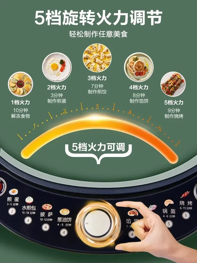 مقلاة فطيرة كهربائية بقوة 1700 وات، مقلاة فطيرة تسخين على الوجهين تعمل على تعميق وزيادة مقلاة فطيرة كهربائية منزلية جديدة