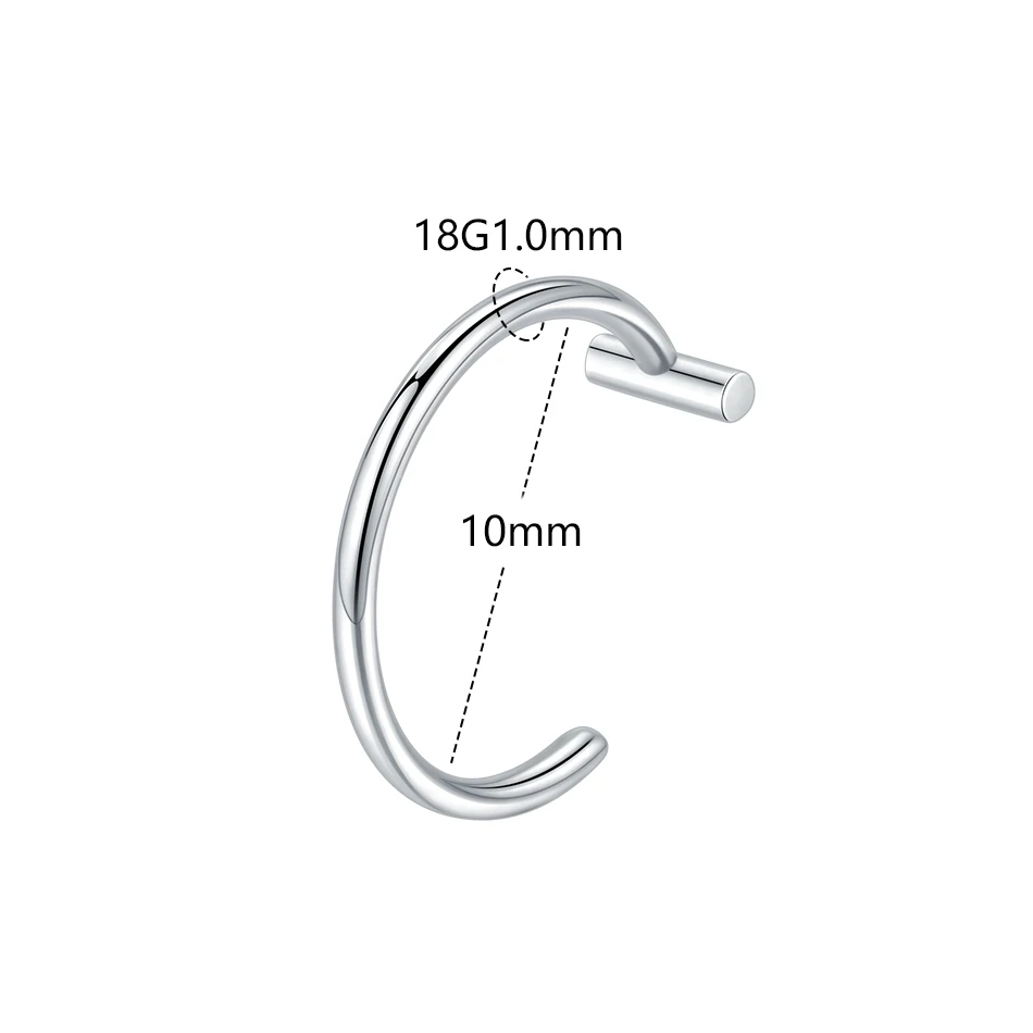 1Pc Stainless Steel Punk Clip on Fake Piercing Nose Wrap Non Piercing Lip Rings Unisex Nose Ring Women Men Tusk Body Jewelry