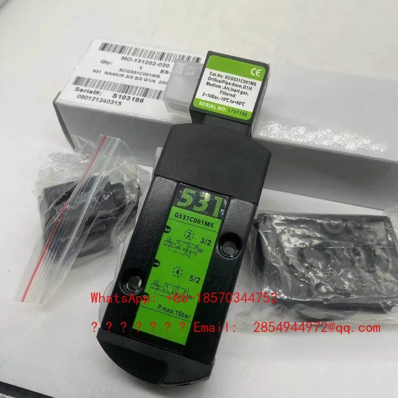 

SCG531C001MS Solenoid Valve Pneumatic Control Reversing Valve Plate Type Two Points G531C001MS