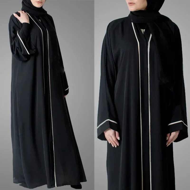Vrouwen Moslim Jas Lange Jurk Abaya Dubai Vest Gewaad Moslim Abaya Vrouwen Dubai Kimono Open Abaya