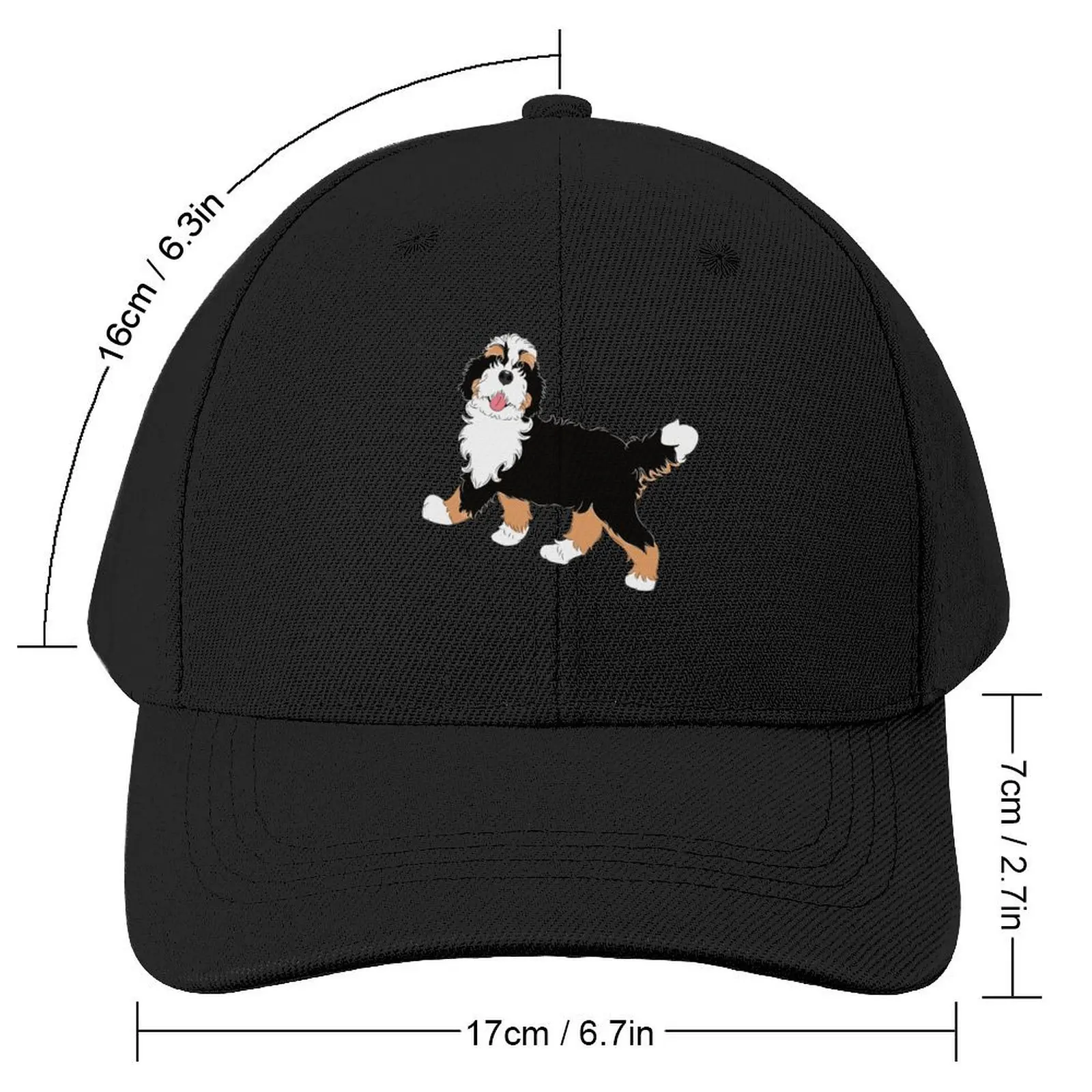 Tri Color Bernedoodle Baseball Cap Rave Zomer Hoed Vrouwen Strand Mode Heren