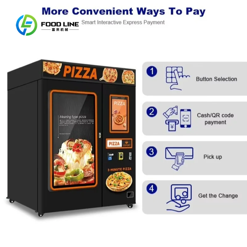 Customized Pizza Vending Machine Self Service Coin Operated Pizza Vending Machine Commercial Automatic Vending Machine