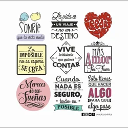 spanish word daily phrase Clear Stamp Transparent Silicone Stamp Seal Sheet For Scrapbooking Photo Album Decoration