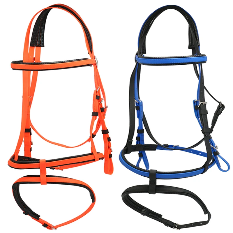 High End Equestrian Bridle PVC Nylon Metal Racing Western Style Available White Red Green Horse Riding Leather