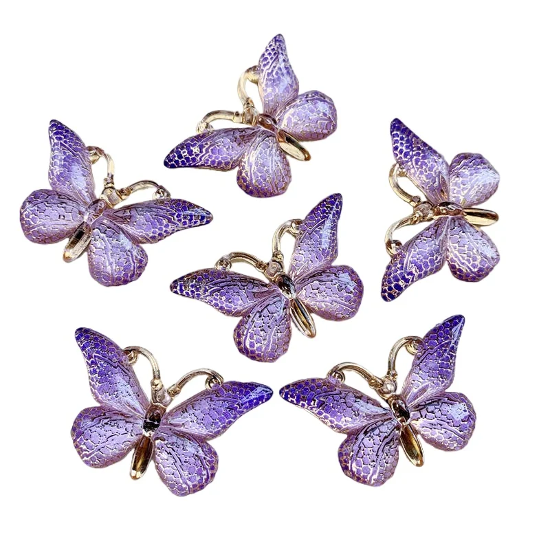 Flat Back Resin Butterfly Flower Animals Flat Back Cameo Cabochon For Jewelry Making Wholesale 23*38mm 10pcs -B276