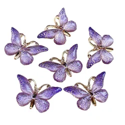 レジンカボション,ジュエリー作り用フラットバック,蝶,花,動物,23x38mm,10個,卸売り,b276