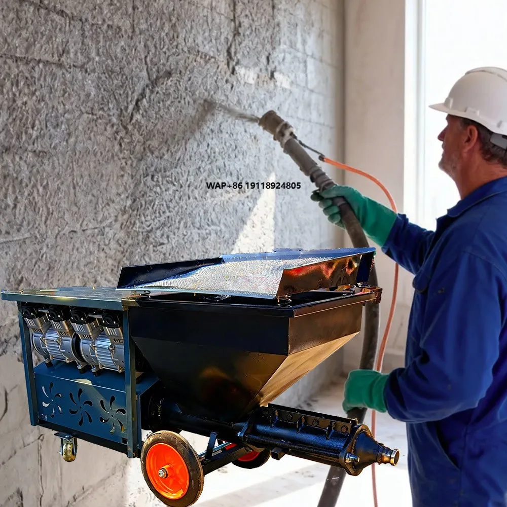 

311Automatic Mortar Gypsum Cement Wall Plaster Machine 38mm Mortar Spray Machines with Pump and Motor Core Components