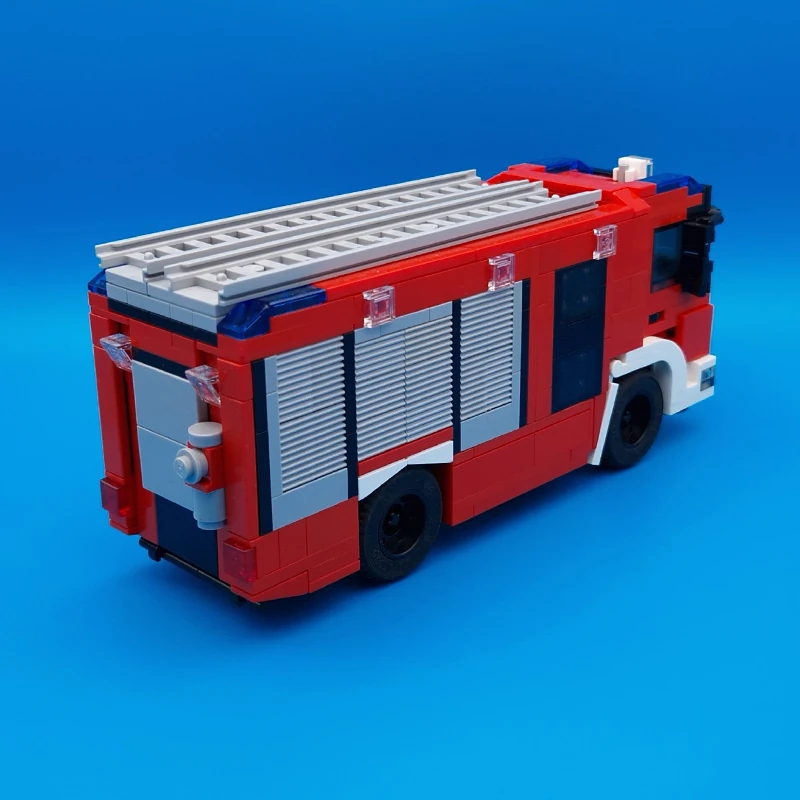 Série da cidade moc clássico tijolo papendrecht motor de bombeiros bloco modelo kit diy quebra-cabeça montagem exibição brinquedo presente do miúdo