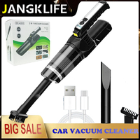 JANGKLIFE 2-in-1 Vacuum Cleaning Set USB Rechargeable Mini Car Vacuum Cleaner Home Use Dust Collector Automotive Cleaning Kit