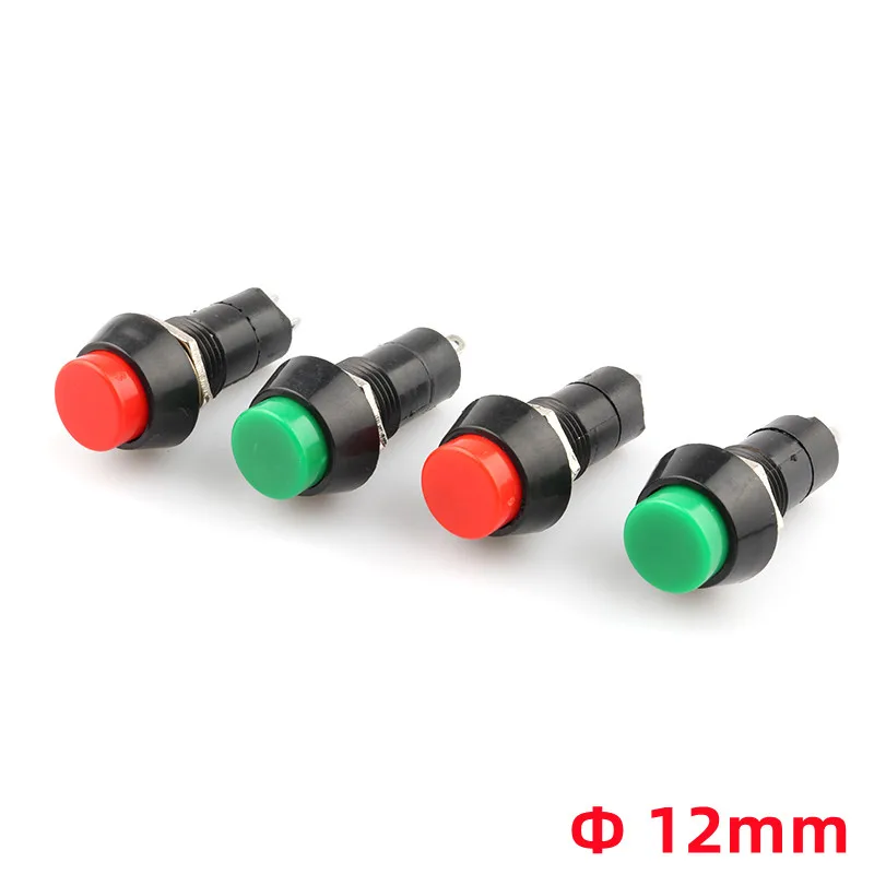 1/6 PCS,Momentary/Locking,PBS-11A/B,2 Pin,Mini Round Push Button Switch,Electrical Equipment,12MM Panel Hole,3A 250VAC/1A 125VAC