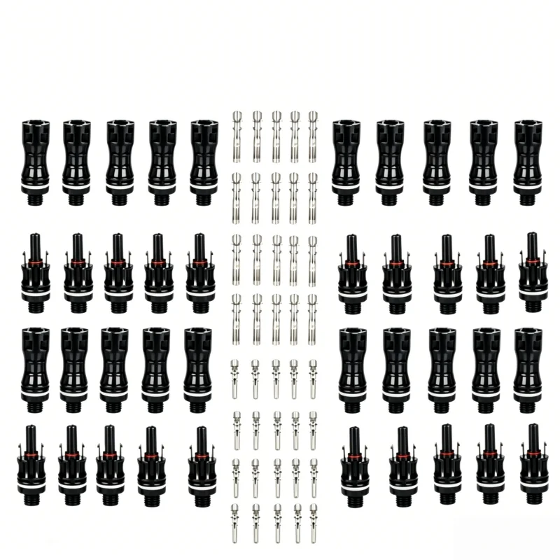 

5 pair Solar Photovoltaic Connector Male Female Solar Panel Waterproof Plug and Tool For Inverter M12 Thread 1500V 30A connector