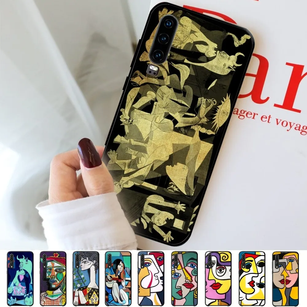 

Picasso abstract Art painting Phone Case For Huawei P 8 9 10 20 30 40 50 Pro Lite Psmart Honor 10 lite 70 Mate 20lite