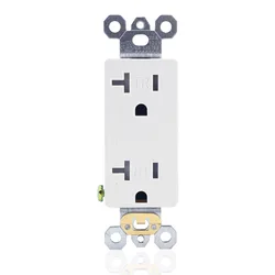 North American Series US Standard Socket, White 20A 125V Residential Outlet with TR, UL Certified Wall Socket