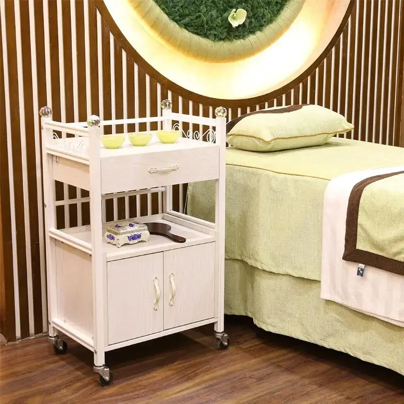 Troli Salon kecantikan kamar tidur, troli Salon samping tempat tidur penata rambut Salon Carrello Attrezzi perabotan kecantikan HYST