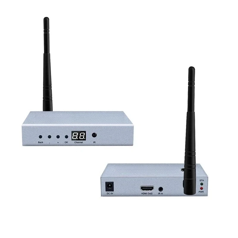 1080p 2.4G 5G adapter 50m pair of four cascade audio and video transmitter and receiver hdmi wireless extender