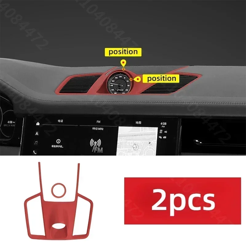 Original Car Bordeaux red car interior parts for Porsche Cayenne Coupe S Gts Turbo Screen Watch Sticker for Cayenne Accessories