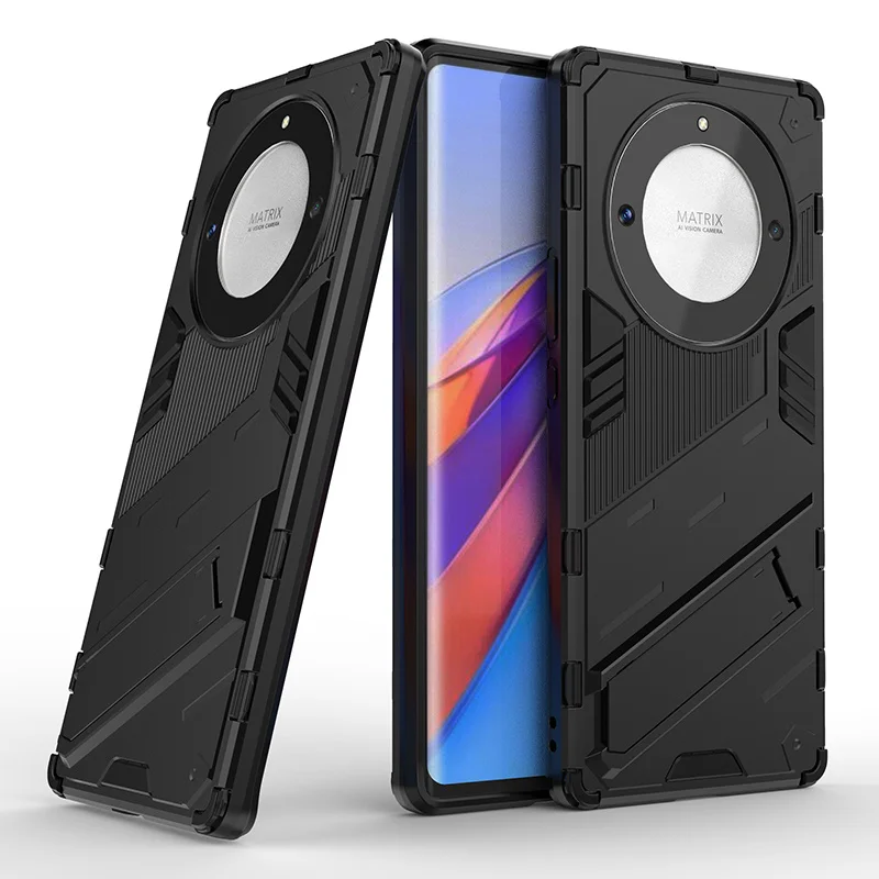 For Honor Magic5 Lite 5G Case Shockproof Armor Magnetic Holder Stand Phone Cases For Honor Magic 5 Lite 5Lite Hard PC Back Cover