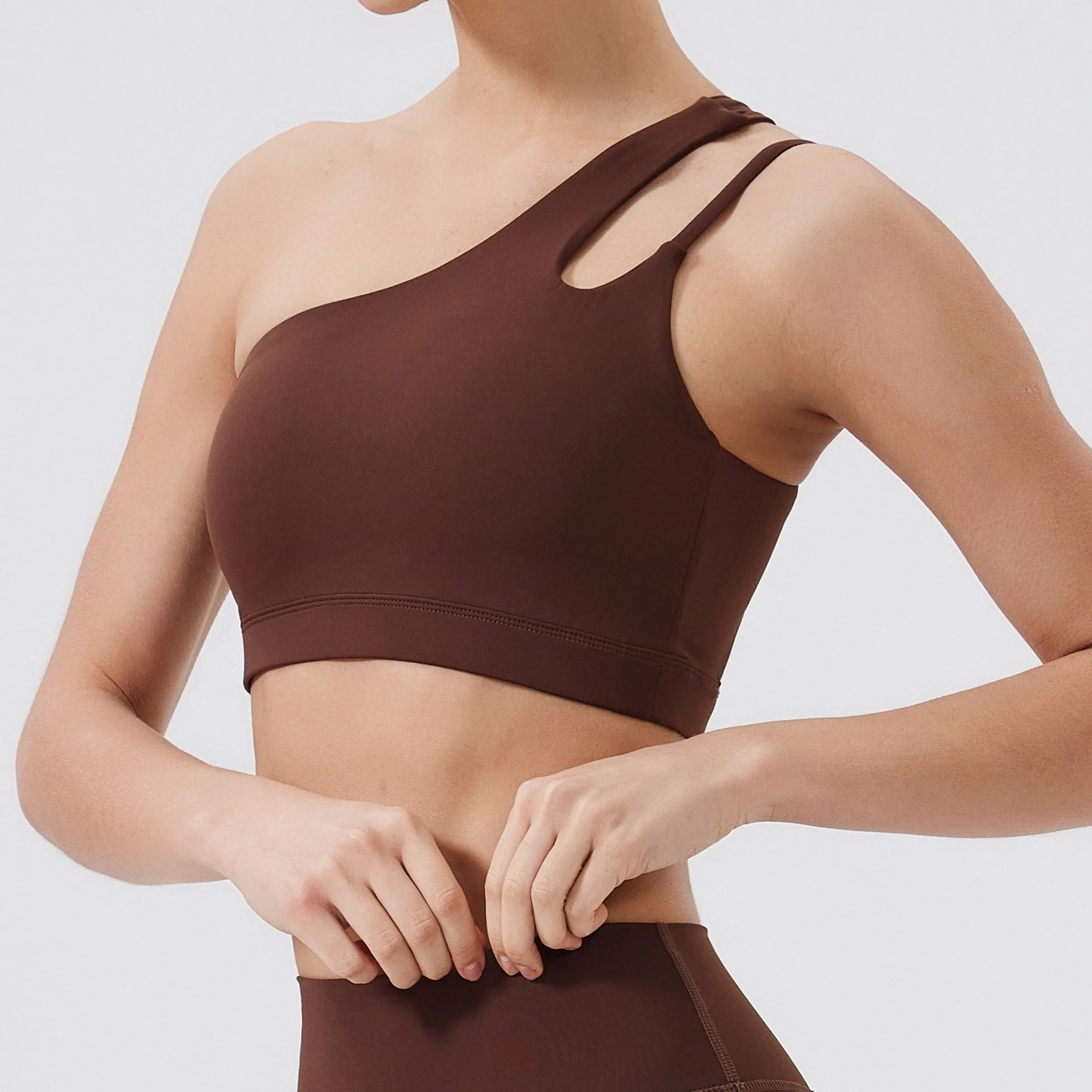 النساء الرياضة الصدرية رفع اللياقة البدنية حمالات الصدر كتف واحد للصدمات اليوغا الصدرية تنفس رياضة اليوغا صدرية للجري سترة مثيرة #3