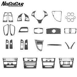 For BMW 1 Series E81 E82 E87 E88 2008-2013 Carbon Fiber Centre radio gear shift door panel Car Accessories decorative Stickers