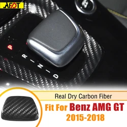 AFDT For Benz AMGGT Interior Carbon Fiber Center Console Gear Shift Knob Cover Trim Sticker C190 R190 AMG GT GTR GTS 2015-2023