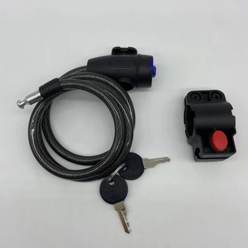 Universal Motorcycle Lock Anti-Theft Belt 2 Keys For Bike Safety Steel Rope Cable Portable Electric Vehicle Lock Cable Lock image 4