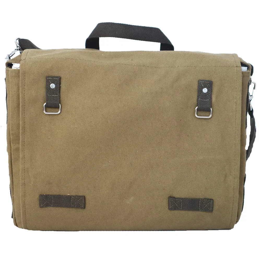 WW2 German Tactical Bag Canvas Shoulder BagTactical Retro WW2 Bread Pouch Camping Equipment Hiking Vintage Kit