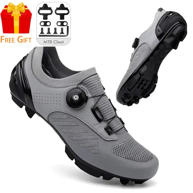 Cycling Sneaker MTB Men Sport Road Bike Boots Flat Racing Speed Sneakers Trail Mountain Bicycle Footwear Spd Pedal Cycling Shoes