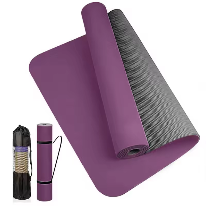 Thick two-color TPE yoga mat
