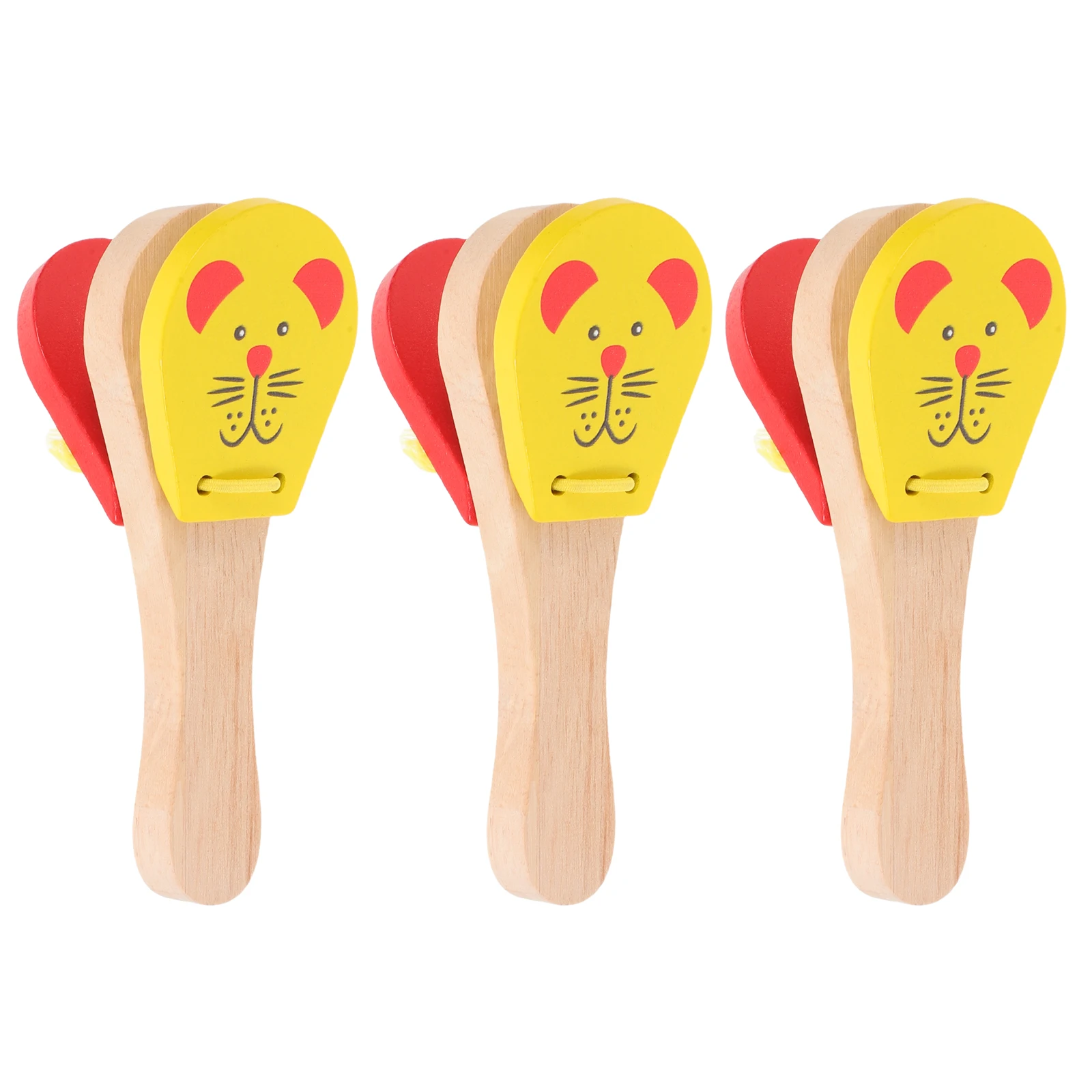 

3 Pcs Soundboard 's Wooden Speaker Toddler s Animal Shaker Grab Rattle