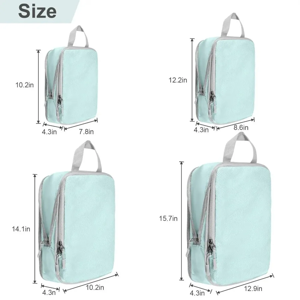 4Pcs/Set New Portable Clothing Compression Pouch Waterproof Large Capacity Luggage Storage Case Multipurpose Travel Bag