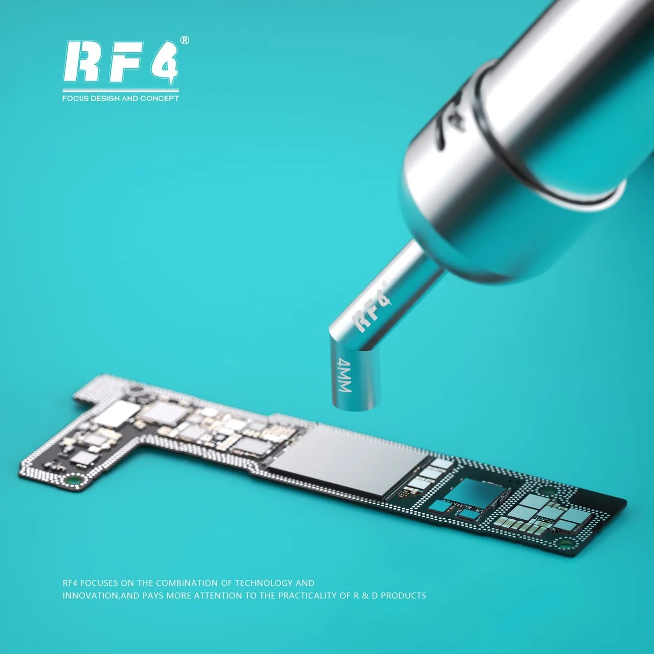 

RF4 hot air gun nozzle set, interchangeable size, fast air collection, hot air gun auxiliary, maintenance tool