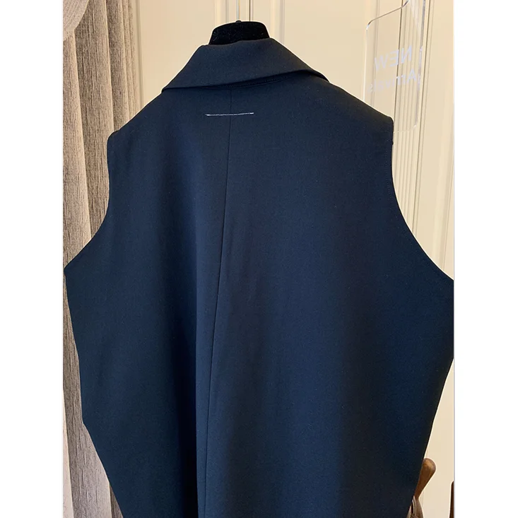 Women's dress, medium length dress, women's clothing, 2024 summer new sleeveless V-neck jacket skirt  vest  jackets