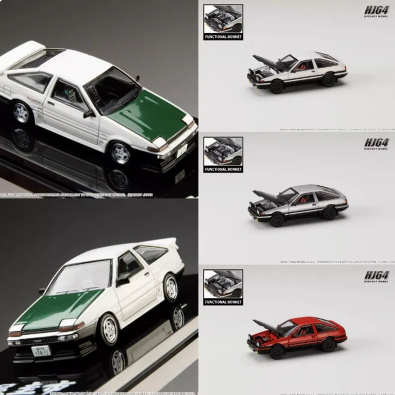 Модель автомобиля 1:64 AE86 GT APEX JDM из японского сплава, статическая коллекция, украшенные праздничные подарки, игрушки, хобби