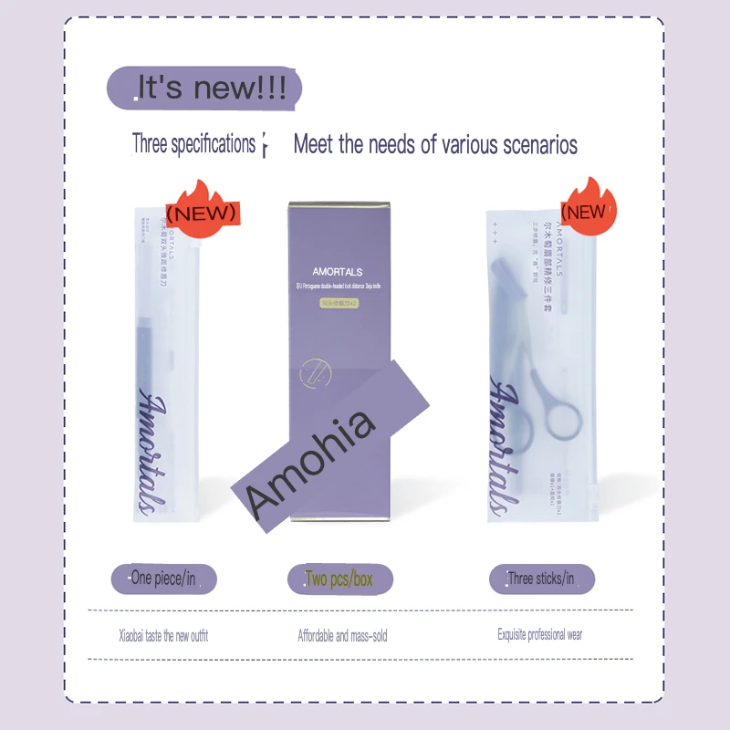 Irvine Eyebrow Razor Three-piece Set For Women's Special Double Head Eyebrow Razor Razor Eyebrow Shaving Tool Safety