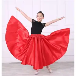 Kids Girls Belly Dance Costumes for Children Belly Dancing Indian Bollywood Performance Gypsy Solid Satin Skirt