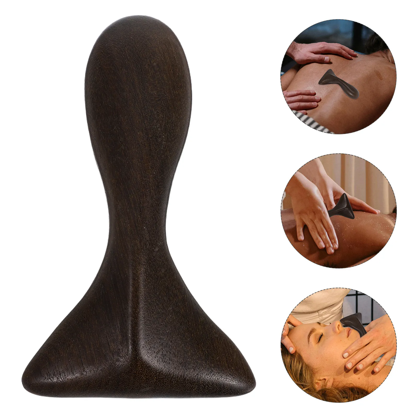 Sandalwood Gua Sha Tool Wood Scraper Fishtail Handle Solid Wood Massage Board Neck Leg Foot Scraping Massager Gua Sha Board
