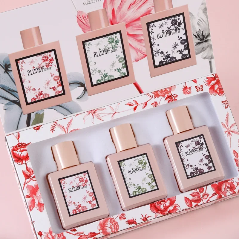 90ml Women Perfume Gift Box 3pcs Set Floral Scent Perfumes Spray Cologne Perfume Lasting Fragrance Pheromone Light Fragrance